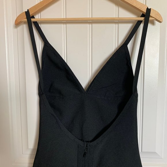 Revamped Black Open Back Bandage Midi Dress Size L - Picture 5 of 8